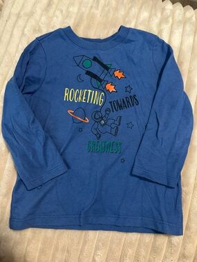 Garanimals Blue Long-Sleeve Rocket & Astronaut Graphic Tee